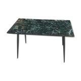 Table basse vintage résine aspect marbre