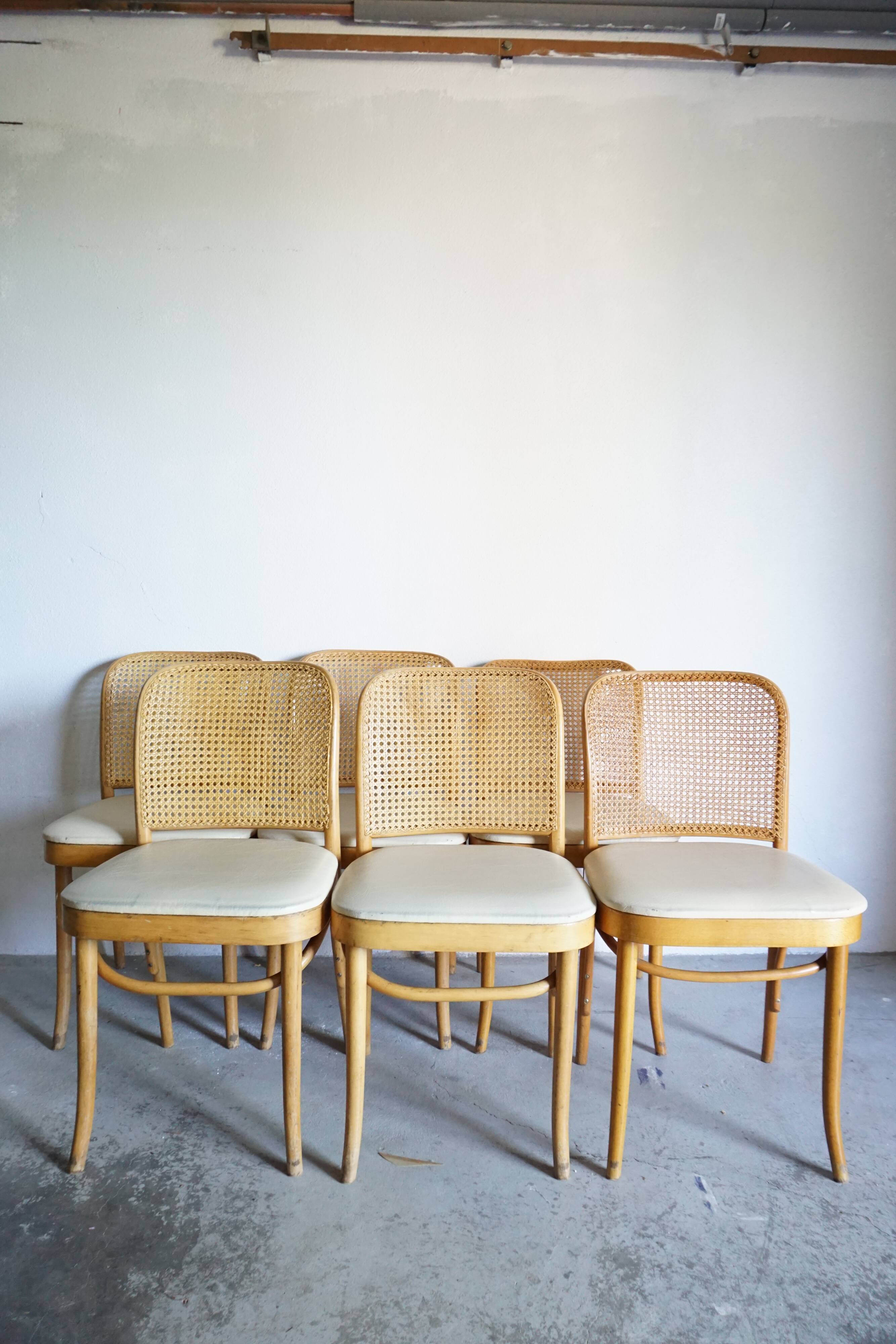 Series 6 canne bistro chairs