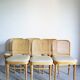 Serie 6 chaises bistrot cannées