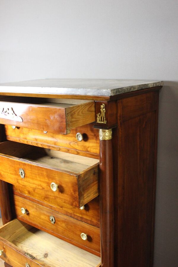 Semainier Empire à colonnes détachées XIX