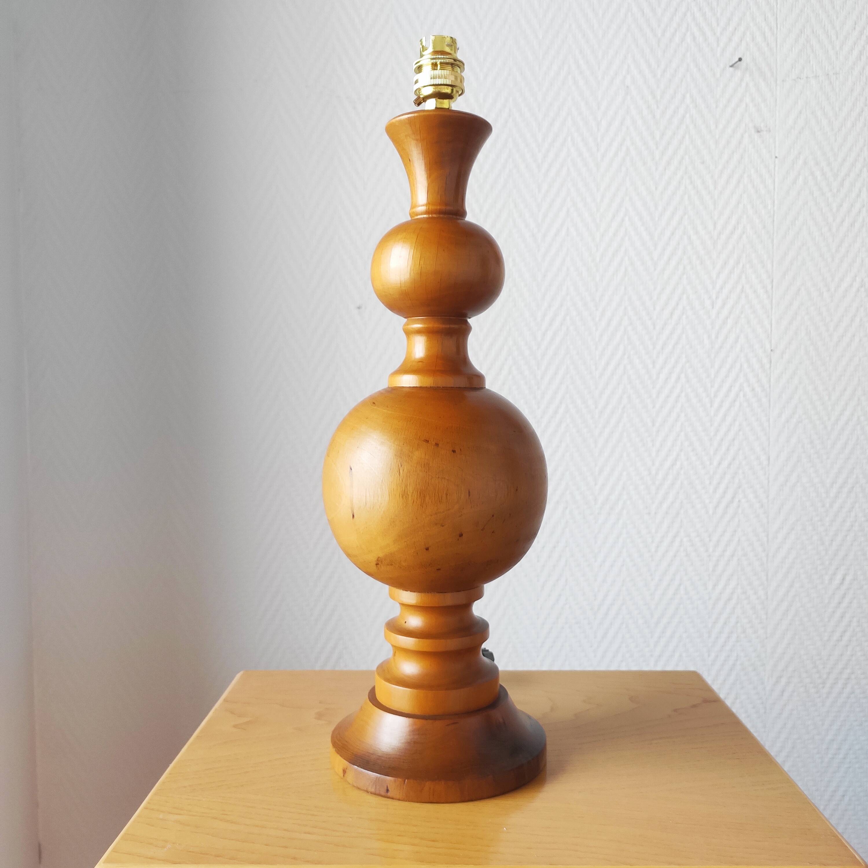 Vintage light wood lamp 1960-70