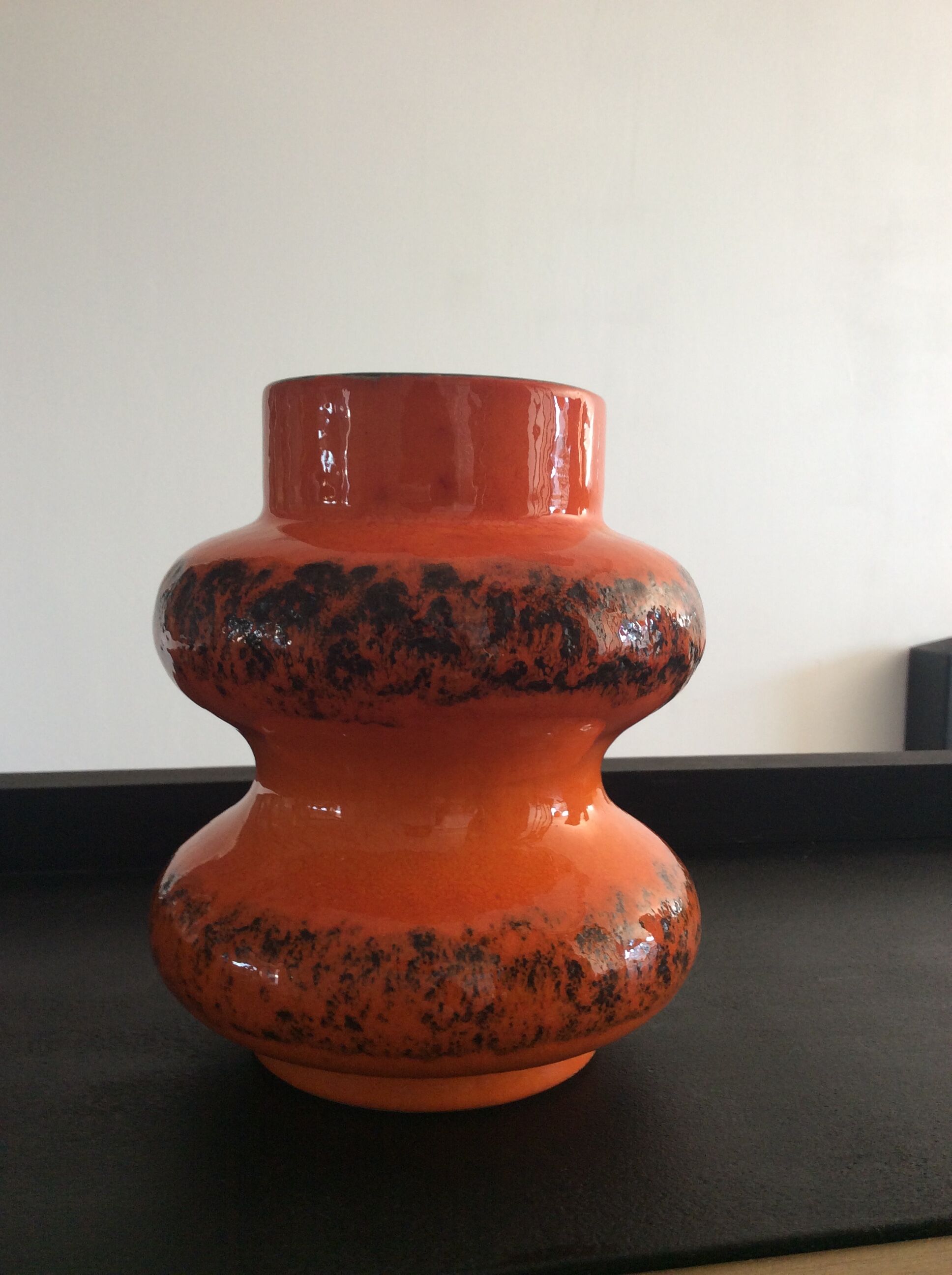 Scandinavian vase from the 60s in glazed ceramic