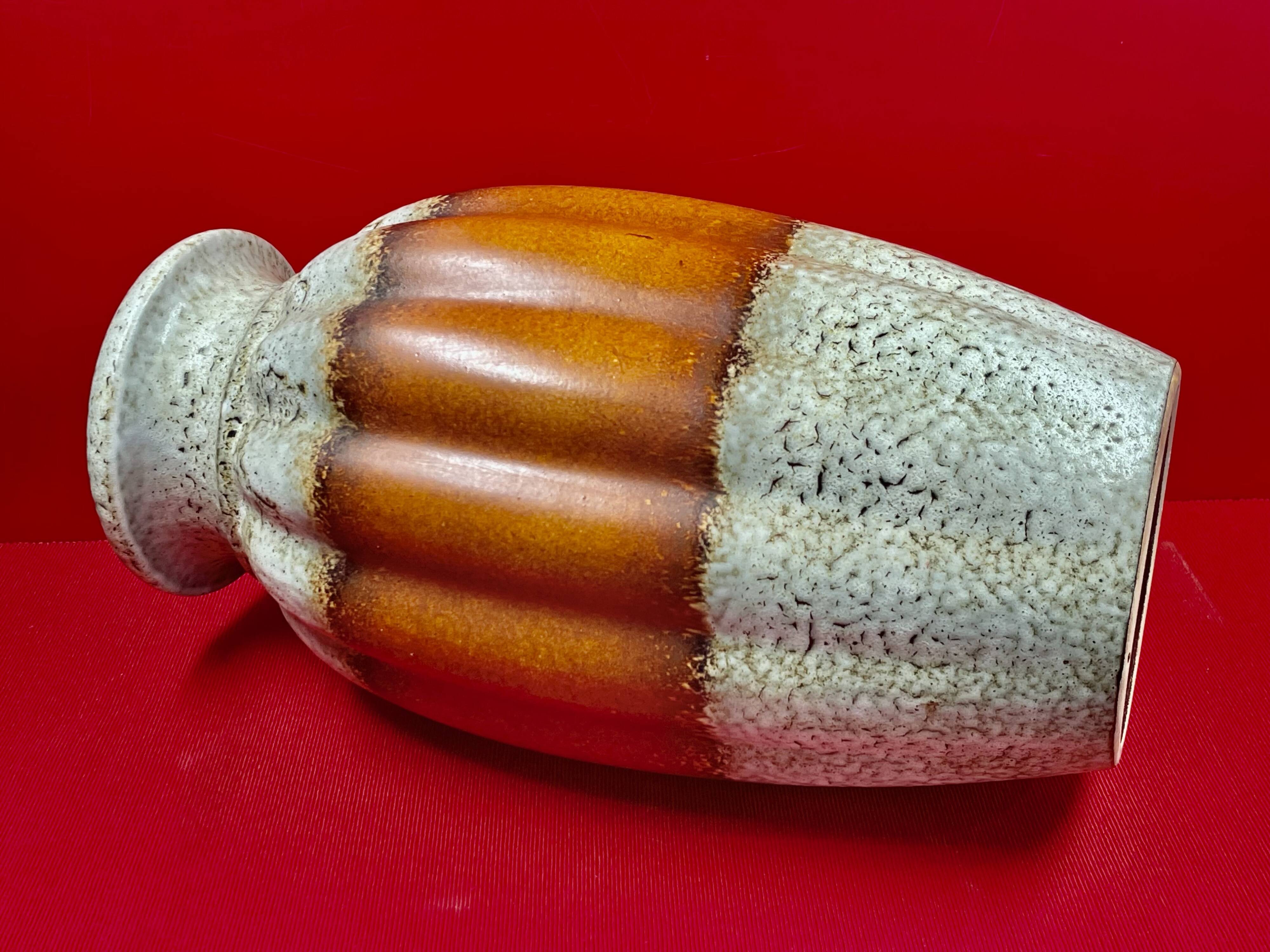 Modernist vase gadrons sheurich 205-40 lava orange w.germany vintage alle