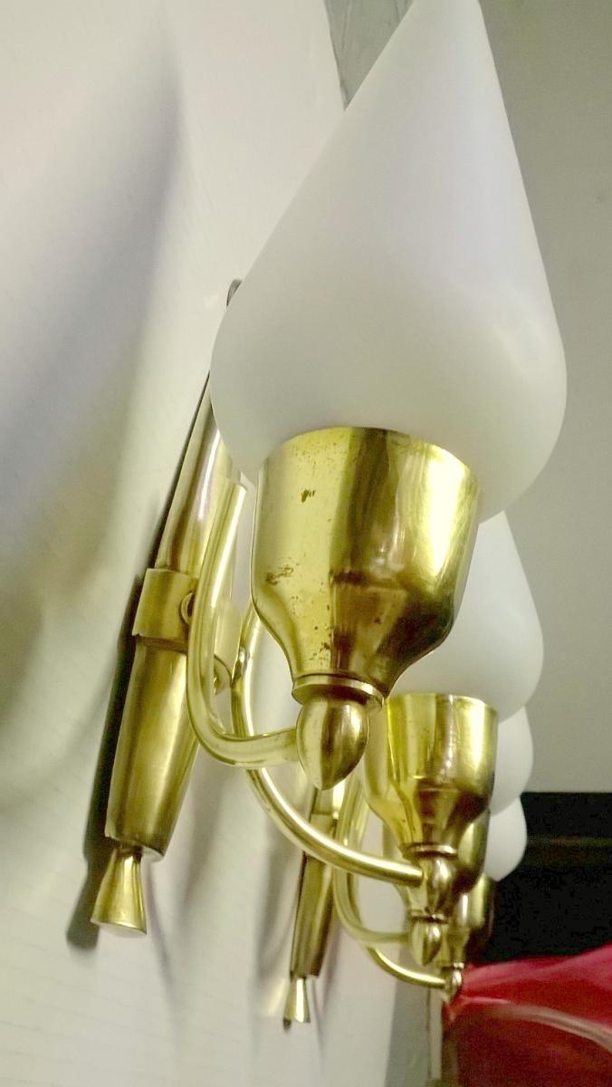 Pair of sconces by Angelo Lelii for Arredoluce 1950 s