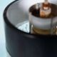 1960s vintage glass pendant, Japandi ribbed glass lamp