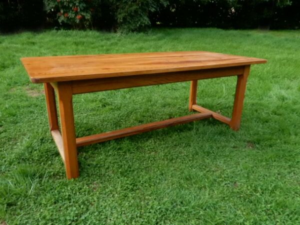 table de ferme ancienne en merisier massif vers 1970