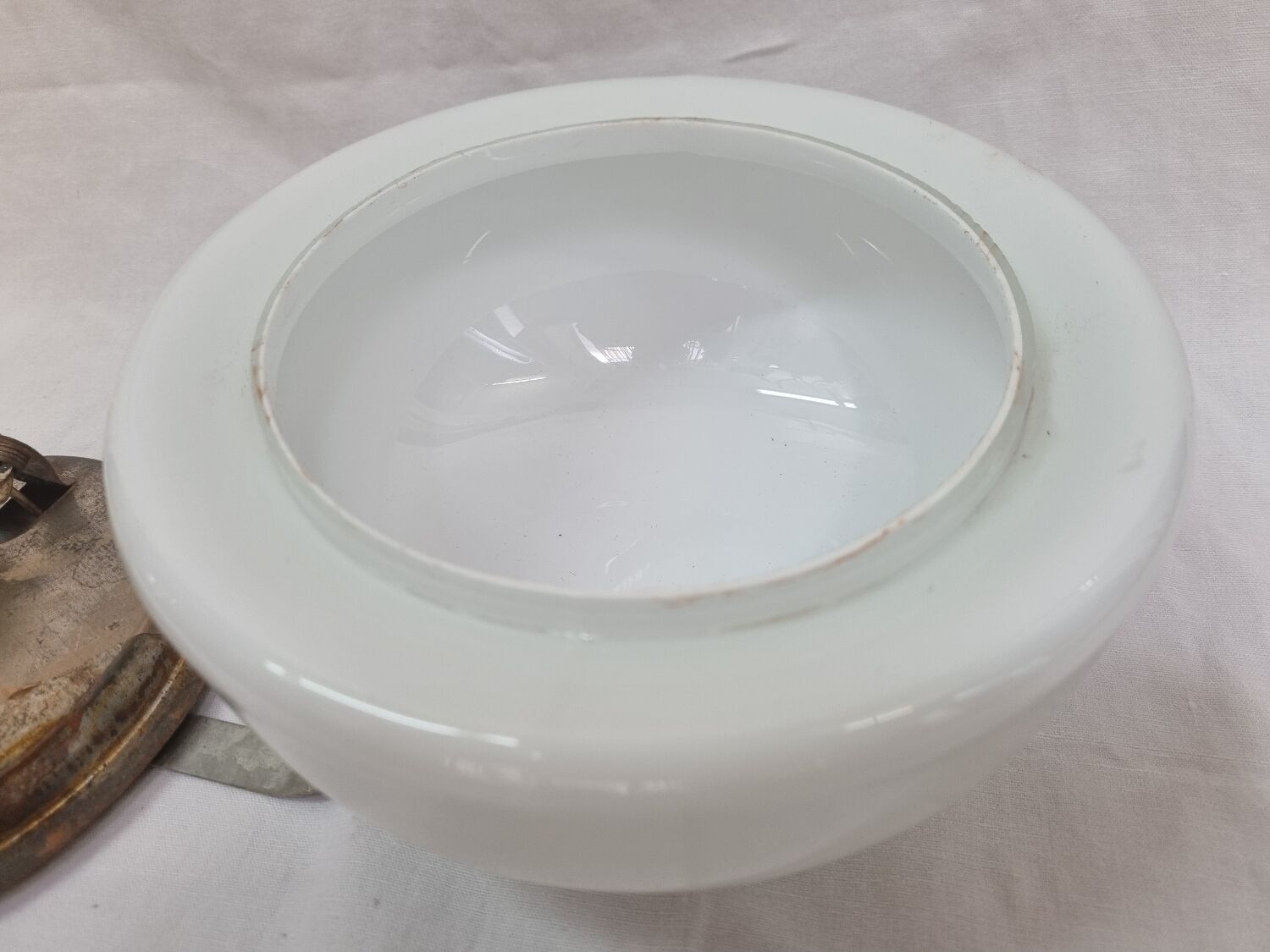 White opaline ceiling lamp