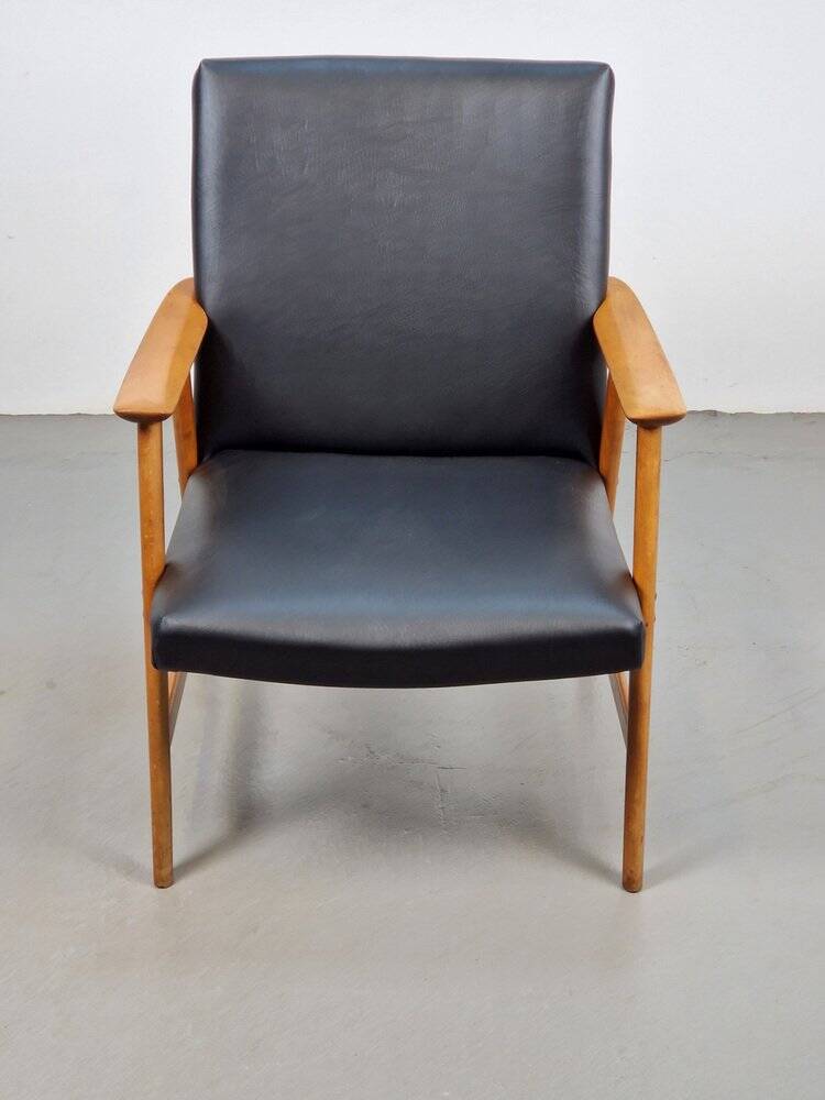 Vintage Beech Armchair from De Ster Gelderland, 1960s