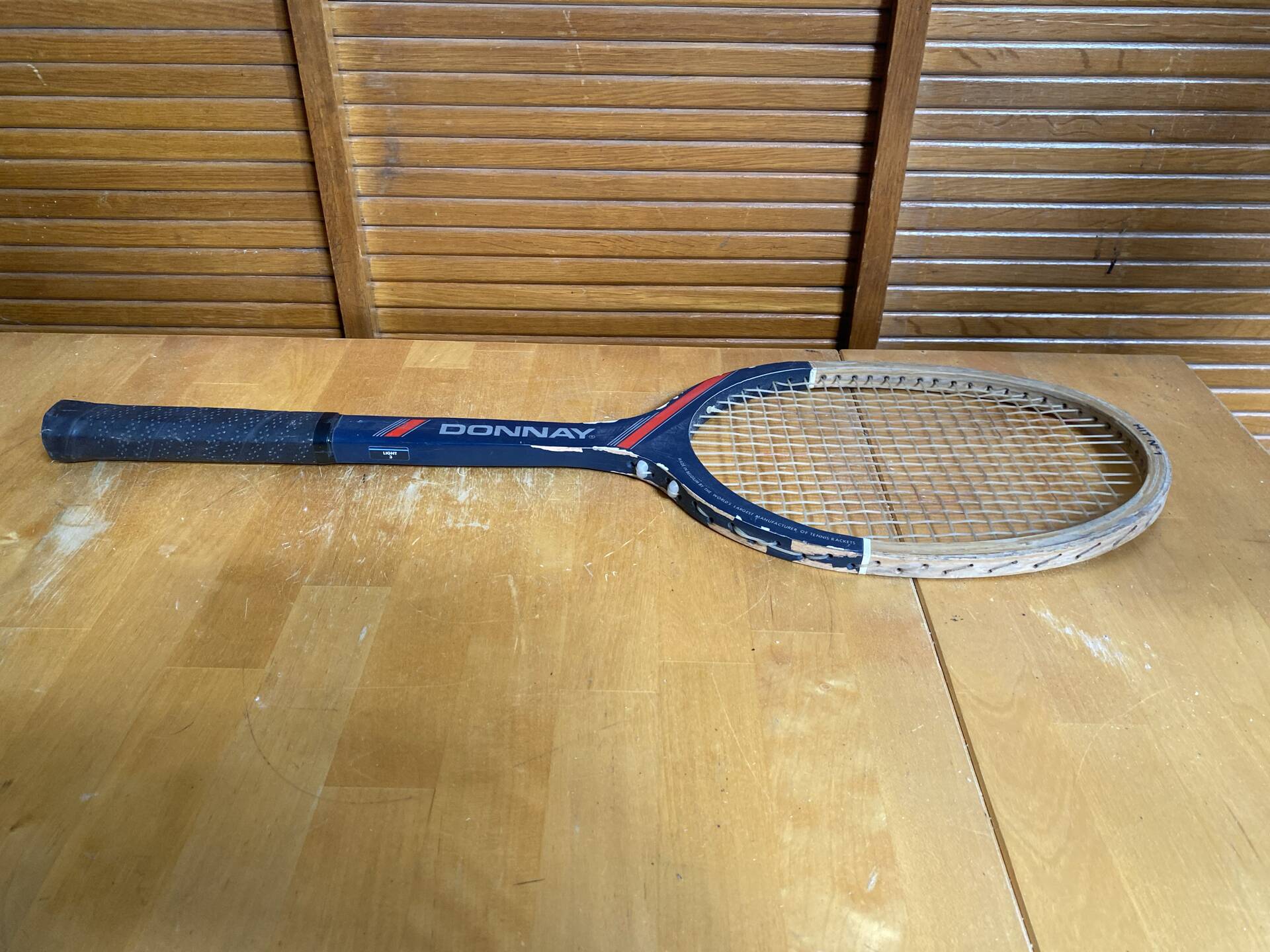 Vintage DONNAY Hit N°1 Wooden Tennis Racket Sport #E225