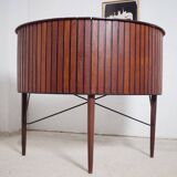 Sika Møbler vintage Bar mit 4 Barhocker aus Teak