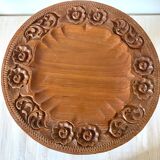 Vintage carved wood side table, Indonesia