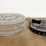 Applique ou plafonnier vintage en verre, années 1970