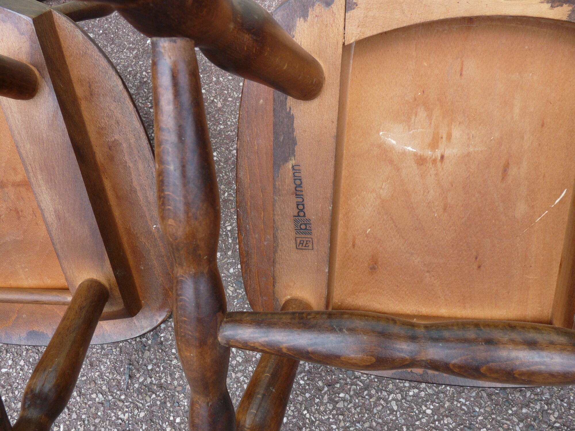 Lot of 4 bistro chairs Baumann - wood