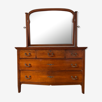 Austrian chest of drawers with mirror