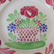 2 assiettes fleuris faïence Choisy le roi