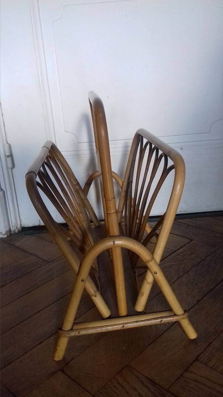 Magazine rack Wicker bamboo