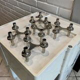 Lot de 5 bougeoirs modulables variante nagel bmf vintage 1970