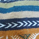 Handmade multi-colored kilim rug in pure wool 105x55 cm