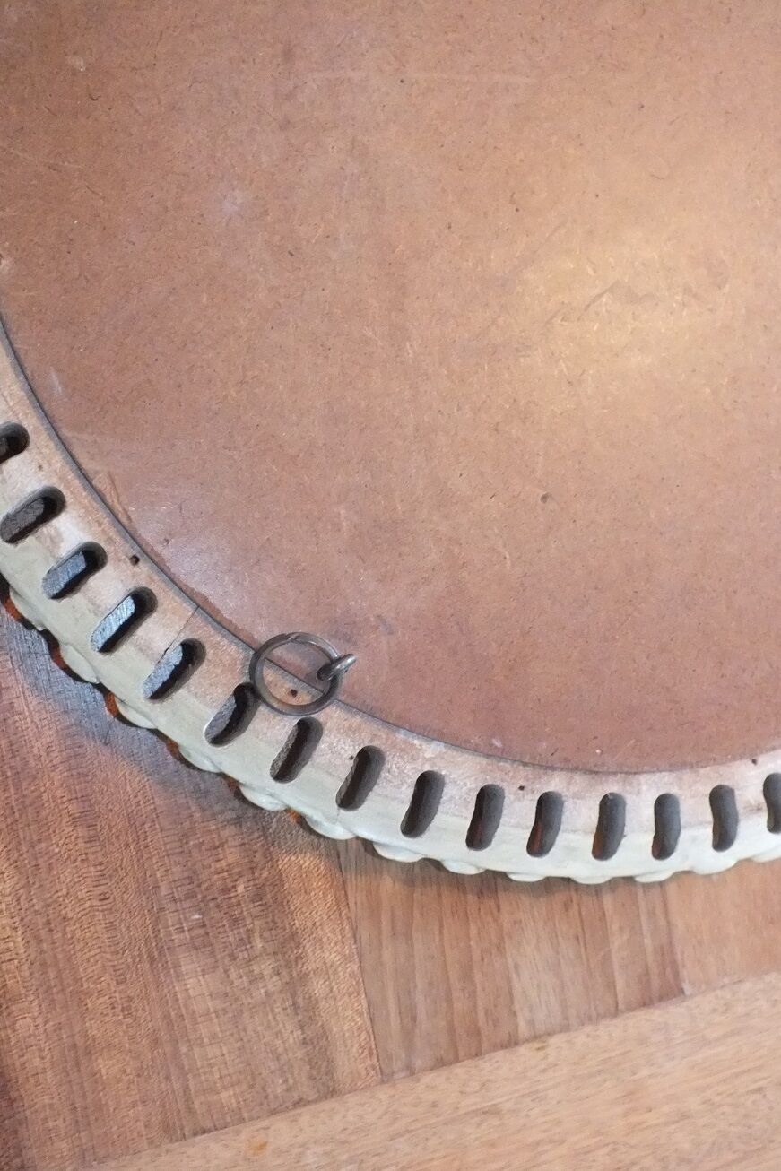 Wooden round mirror 46x46cm