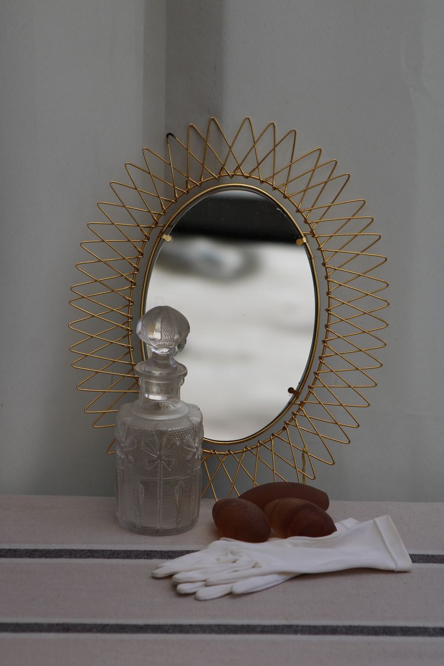 Gilded metal mirror