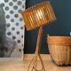 Lampe rotin, câble 2 m, interrupteur vintage