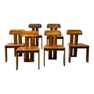 Set of 6 Sapporo chairs by Mario Marenco for Mobilgirgi