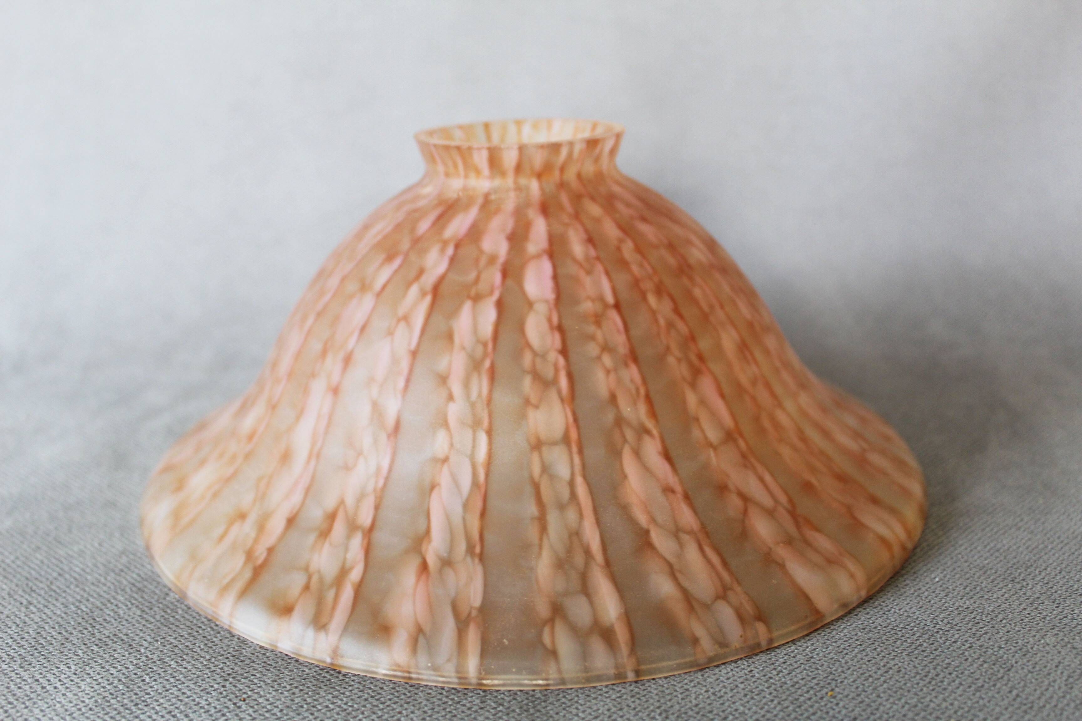 Antique Art Nouveau Glass Lampshade, Glass Globe, with Brass Holder