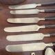 Cutlery in brass and rosewood 24pcs