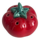 Vintage tomato salt or pepper shaker in slip