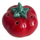 Salière ou poivrier tomate en barbotine vintage