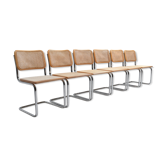 Series of 6 chairs Cesca B32 Marcel breuer Italy