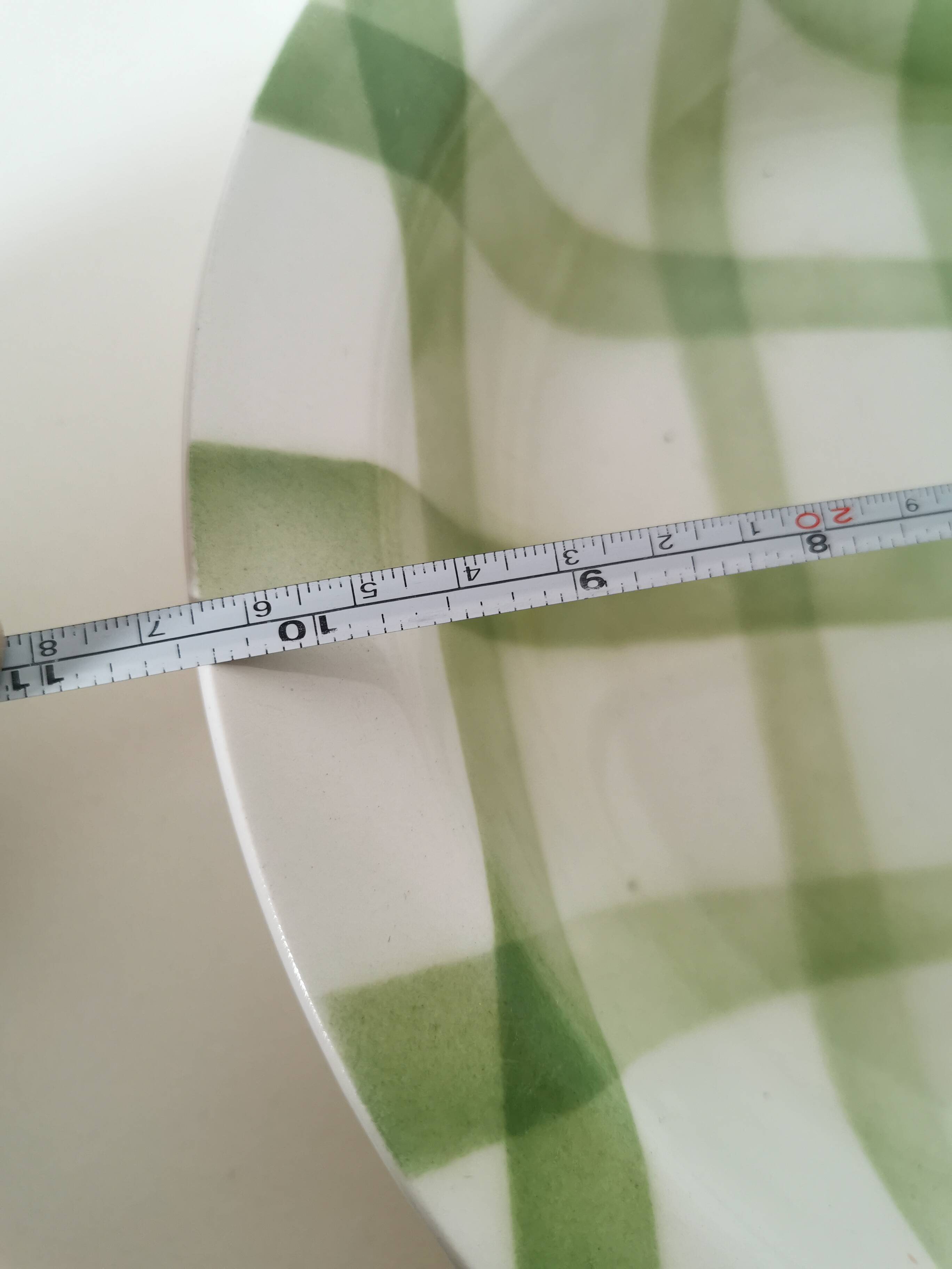 hollow dish Moulin des Loups green tiles