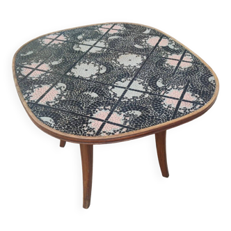 Table d'appoint en mosaïque de verre par Berthold Muller vers 1940