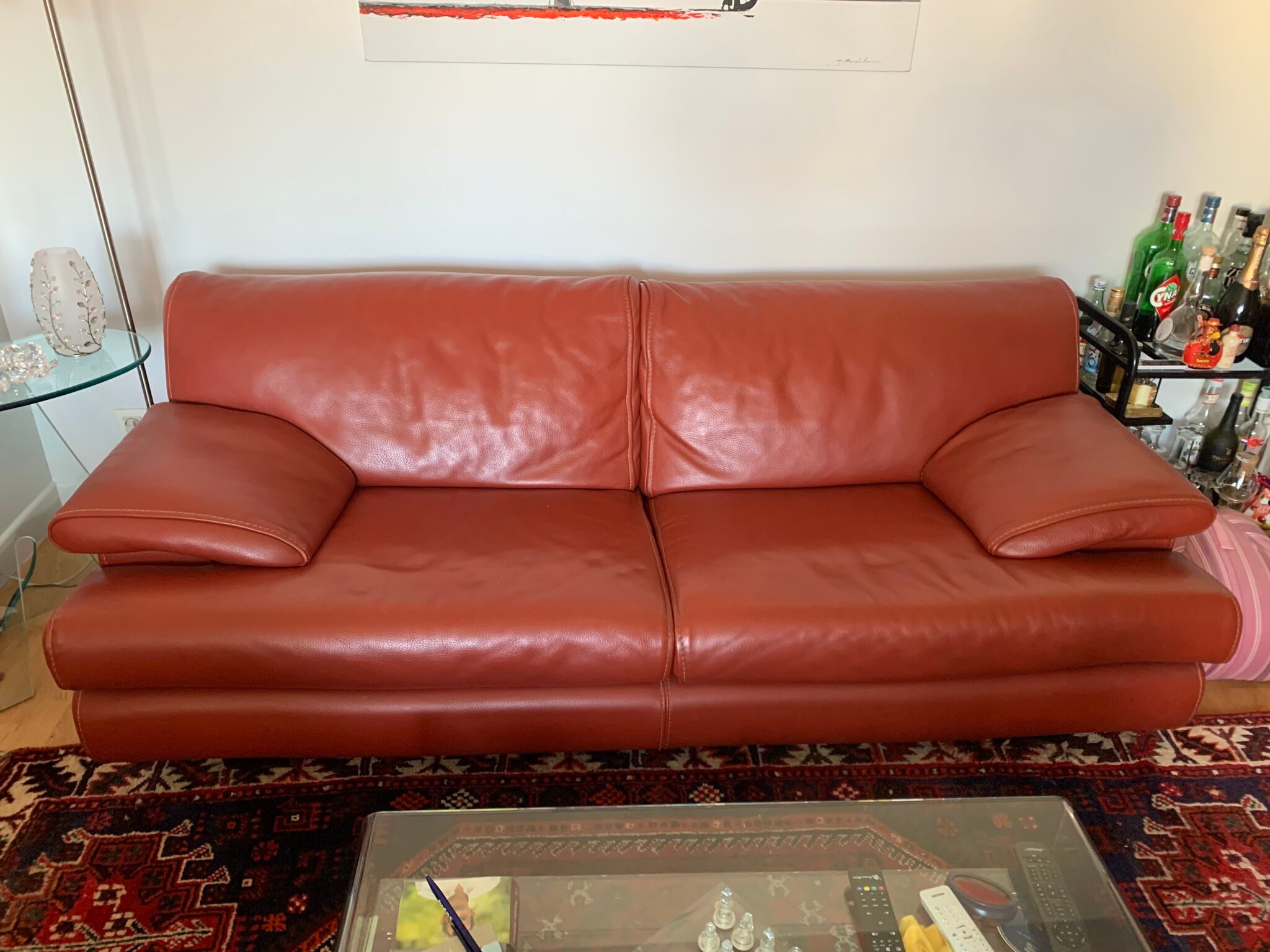 Roche Bobois leather sofa