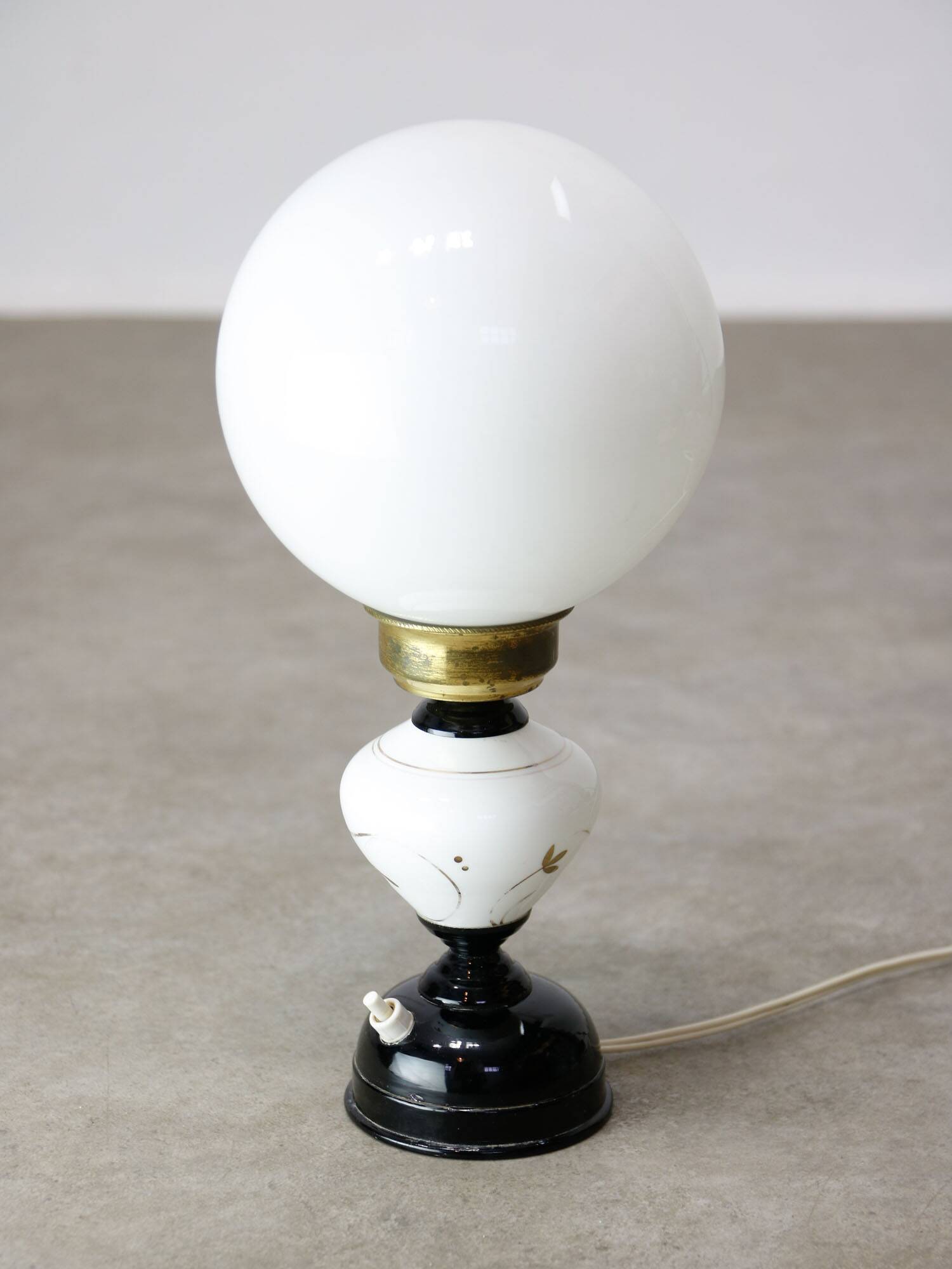 Mid-century Italian Brass & Ceramic Table Lamp, 1960s