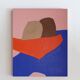 Minimalist figurative painting "In your arms" by Bodasca