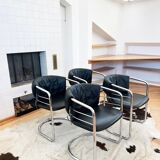 Pair of Italian leather chairs