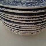 12 assiettes plates  anglaise