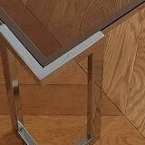 70s chrome coffee table