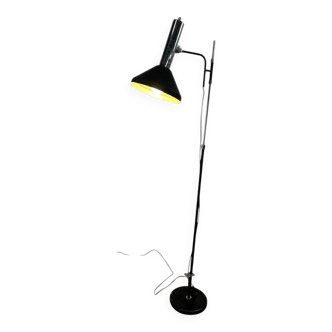 Vintage black chrome floor lamp