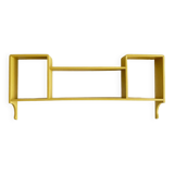Sixties wooden wall shelf with 3 compartments