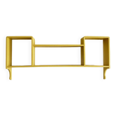 1960s wooden wall shelf with 3 compartments