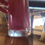 Brown cylinder vase in thick glass