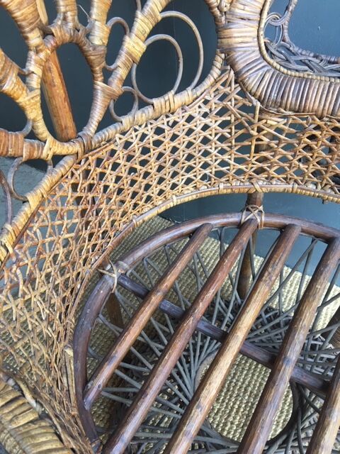 Rattan armchair emmanuelle