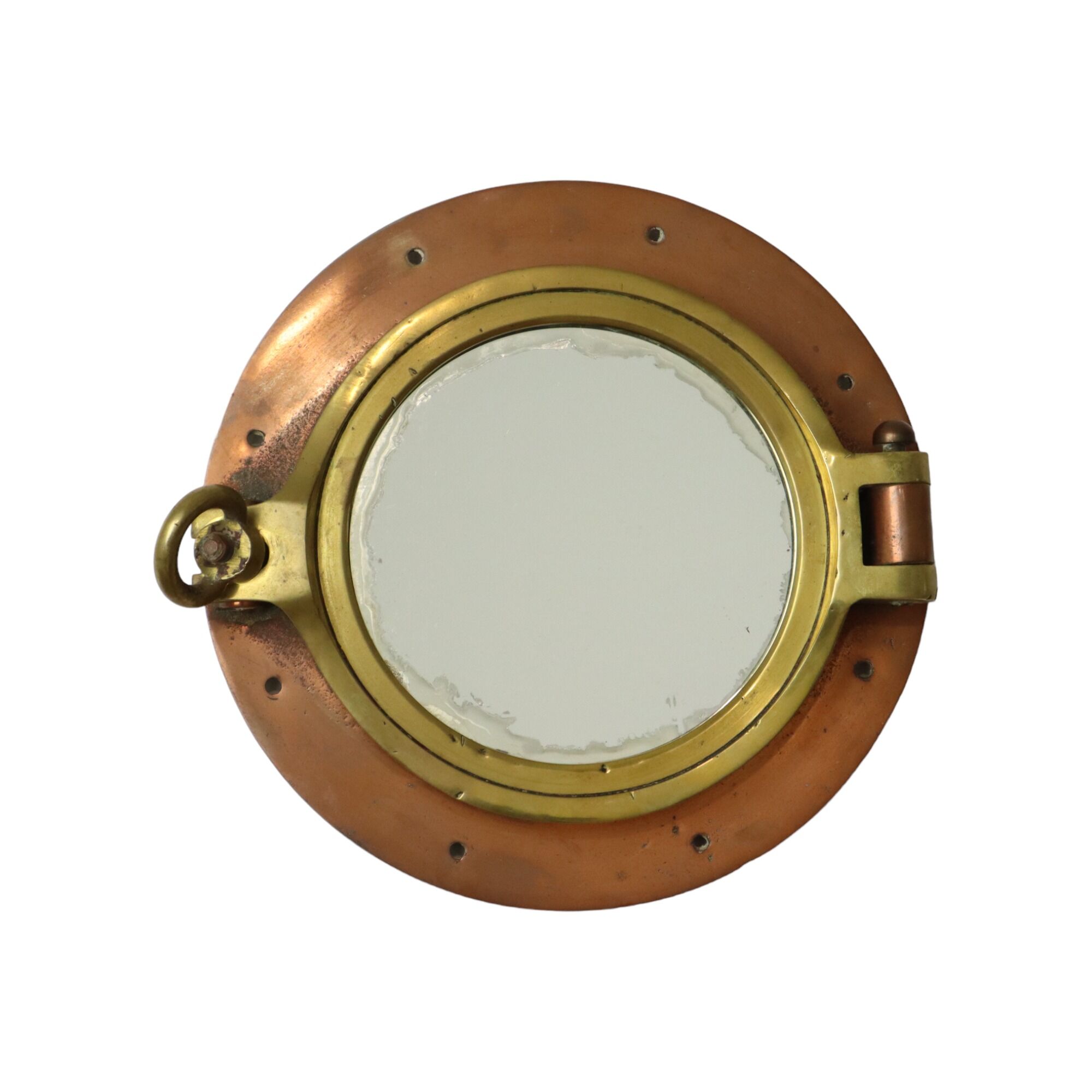 Authentic copper porthole mirror nautical shipping 32cm