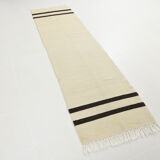 Handmade hemp runner rug 283x77 cm