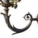 Applique murale vintage française avec lanterne en verre taillé