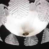 Art Decò, Barovier & Toso Chandelier, Murano Glass, 1950s