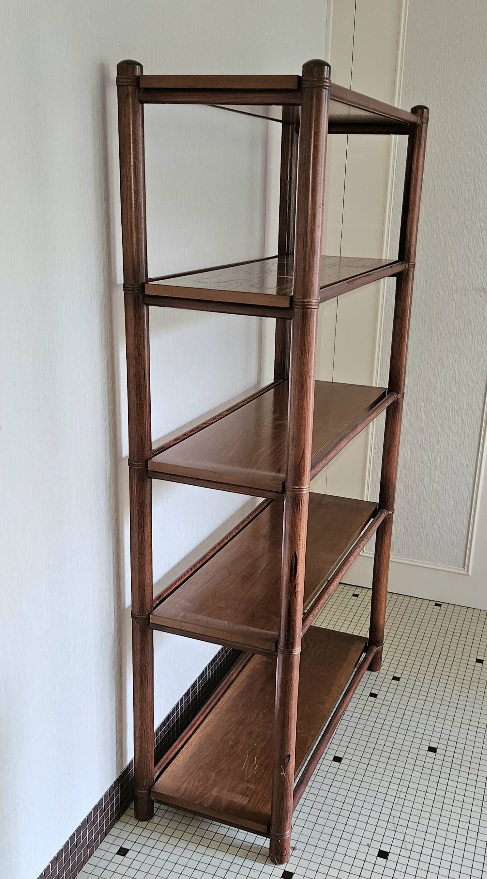 Vintage bamboo shelf 148cm