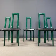 Italian Model Regia Dining Chairs by Antonello Mosca for Ycami, 1980s, set of 5